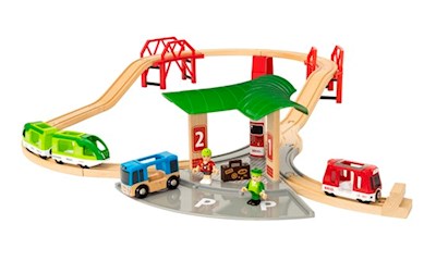Reisezug Set mit Busbahnhof