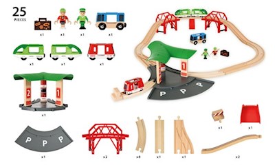 Reisezug Set mit Busbahnhof