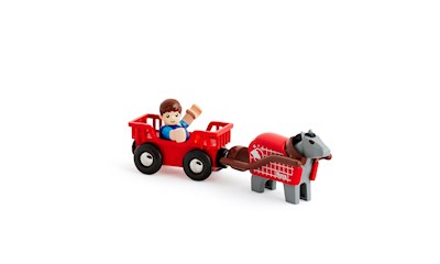 Pferdewagen mit Figur