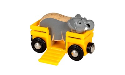 Elefant und Wagen