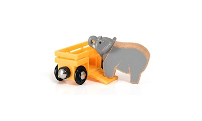 Elefant und Wagen