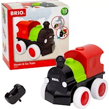 Push & Go Zug mit Dampf - Lernspielzeug für Kinder ab 18 Monaten
